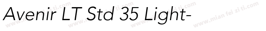 Avenir LT Std 35 Light字体转换